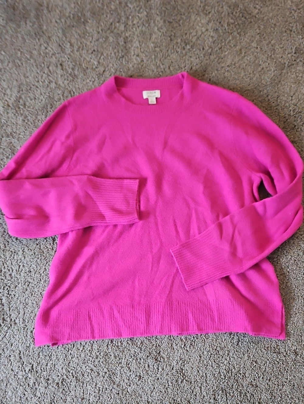J. Crew Women's Crewneck Sweater - Fuchsia Pink